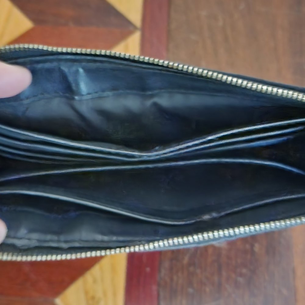 Coach F48091 Ashley Black Signature Zippy Wristlet Wallet - Picture 7 of 14